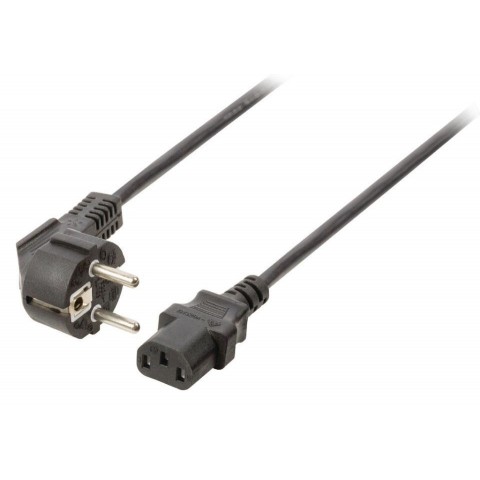 Cable alimentación SHUCKO Macho 90º / C13 Hembra