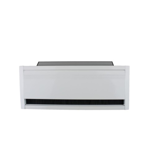 Perfil de empotrar en mesa CON TAPA BLANCO para 7 MEC de 45x45 útiles