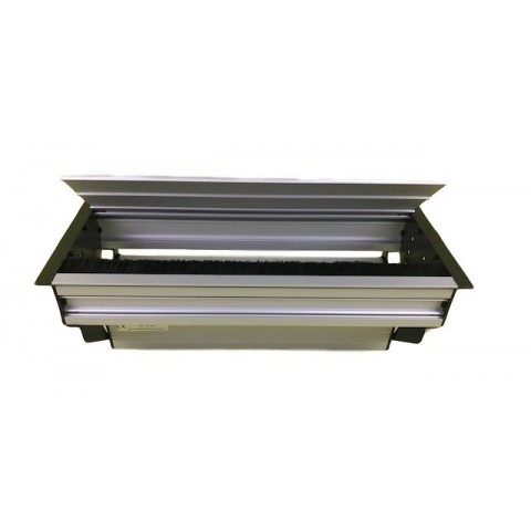 Perfil de Empotrar en mesa CON TAPA para 5 mecanismos de 45x45 utiles