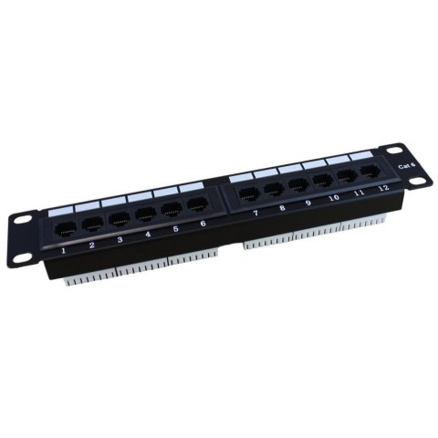 Mini Patch 10  Patch Panel CON 12 tomas RJ45 CAT6 