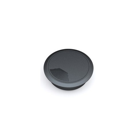 Pasacable para mesa o suelo 60x70 H22 - ABS  NEGRO