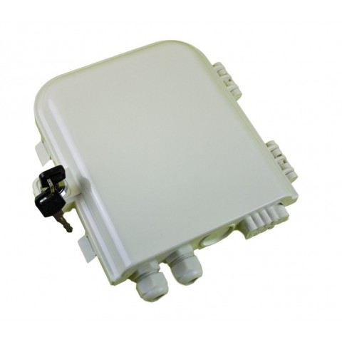 Caja F.O. de Exterior IP-65 PARA 8 adaptadores SC Simplex / LC Duplex