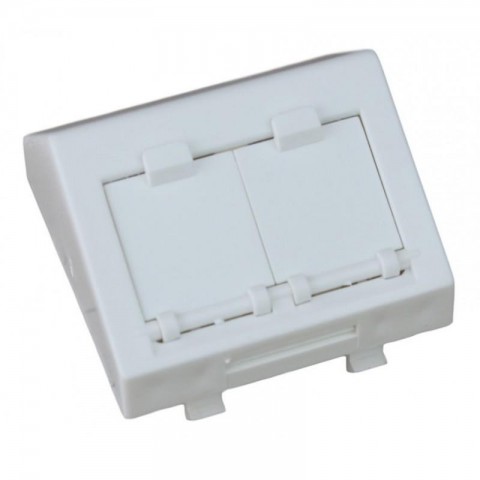 Mod  Inclinado 45º  45x45 CON VENTANA 2RJ-45 R&M  