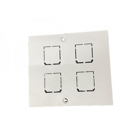 Tapeta Troquelada 4 RJ-45 Keystone-Systimax (Blanca)