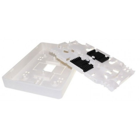Caja empalme de F.O. para 12 fusiones y derivación FTTH. Tamaño 160x110x30 mm