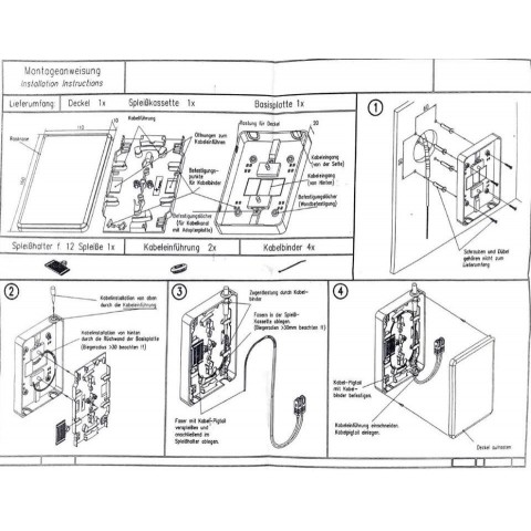 Caja empalme de F.O. para 12 fusiones y derivación FTTH. Tamaño 160x110x30 mm