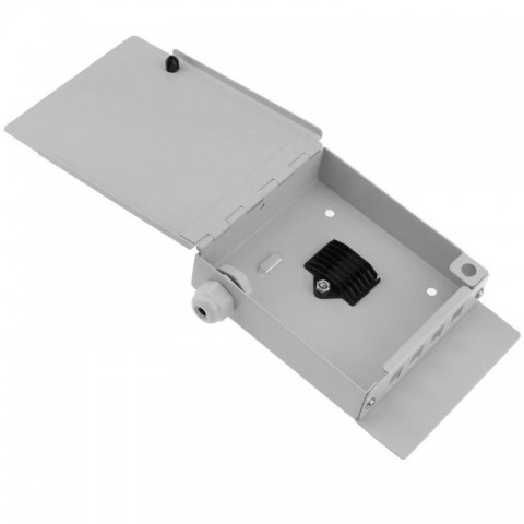 Caja mural metalica de F O  para 4 SC Simplex  Gri