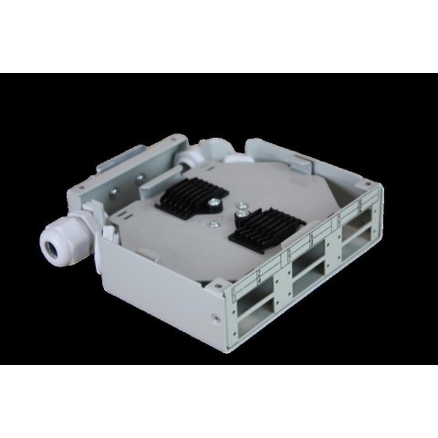Caja metálica para carril DIN para 6 tomas SC DUPLEX