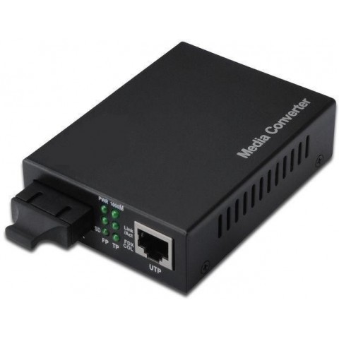 Convertidor F O  GIGABIT SC Duplex SM - RJ45 10/10