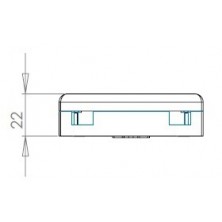 Caja F.O. de superficie VACIA para 1 o 2 adaptadores SC Simplex / LC Duplex FTTH