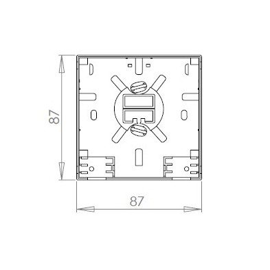 Caja F.O. de superficie VACIA para 1 o 2 adaptadores SC Simplex / LC Duplex FTTH