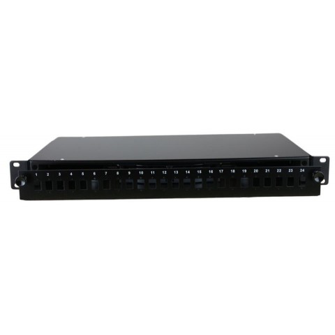 Bandeja 19" Extraíble de F.O. para 24 SC-SIMPLEX (Incl. 2 Casetes)