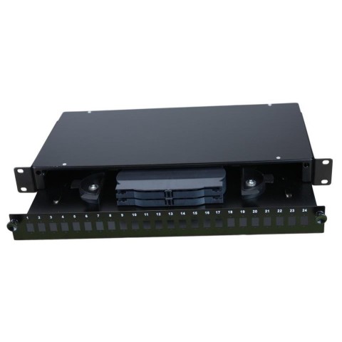 Bandeja 19" Extraíble de F.O. para 24 SC-SIMPLEX (Incl. 2 Casetes)