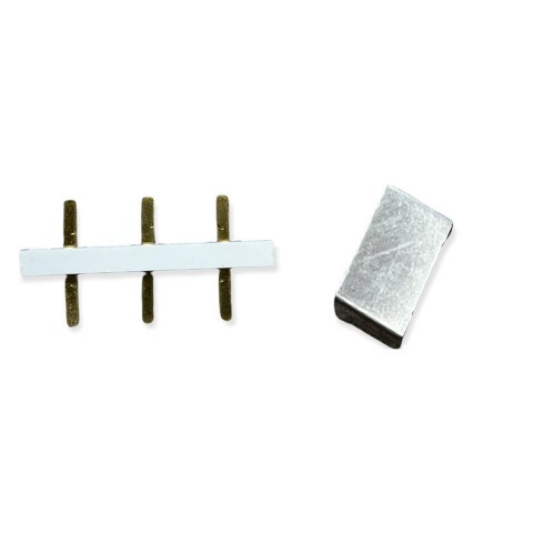 Pieza metalica de union de shuckos sencillos  dobl