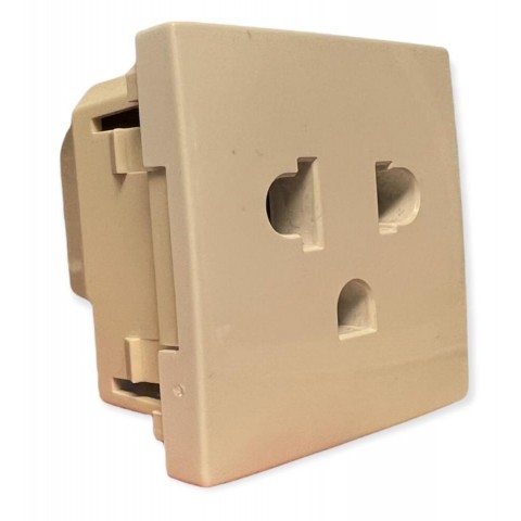 Schuko Euro-Americano de 45x45  Blanco /4 