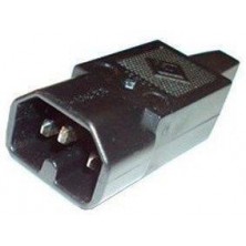 Conector Aereo IEC C16  10A/220V  Macho Negro