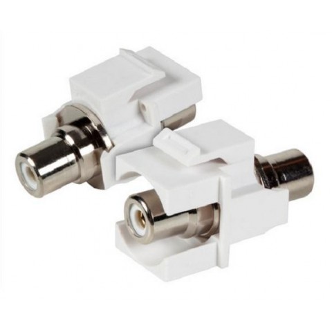 Adaptador Keystone H-H RCA Blanco