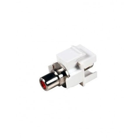 Adaptador Keystone H-H RCA Rojo