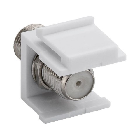 Adaptador Keystone CON conector tipo F H-H Blanco