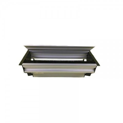 Perfil de Empotrar en mesa CON TAPA para 7 mecanismos de 45x45 utiles
