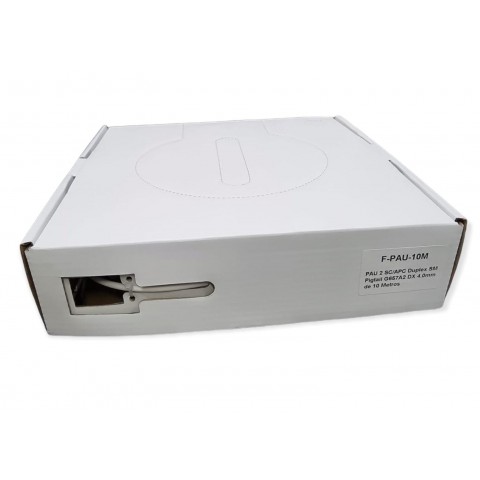 Caja de fibra óptica tipo PAU con 2 adaptadores SC/APC Simplex SM preconectorizada a Pigtail G657A2 duplex 4.0mm LSZH Dca