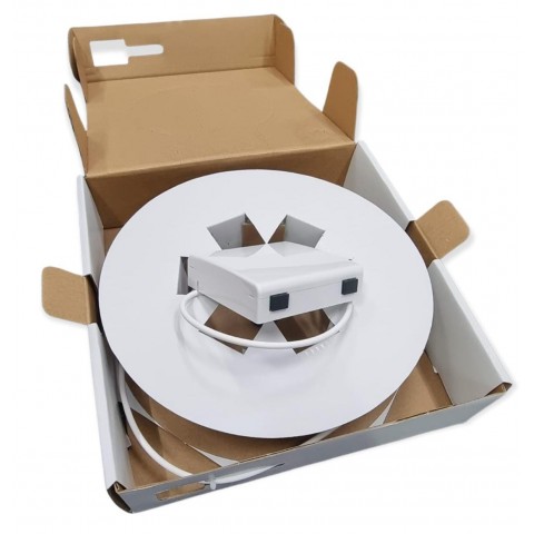 Caja de fibra óptica tipo PAU con 2 adaptadores SC/APC Simplex SM preconectorizada a Pigtail G657A2 duplex 4.0mm LSZH Dca