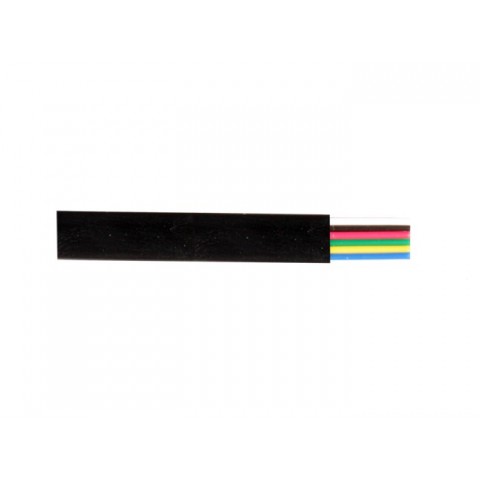 Cable Telefonica de 6 Vias Plano NEGRO  Rollo 100 