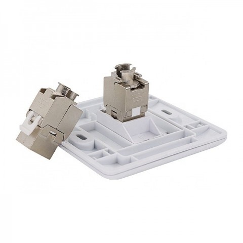 Conector RJ-45 Hembra CAT.6 FTP tipo 3M 180º Keystone (Grimpado sin Herramienta) tipo Tool-less