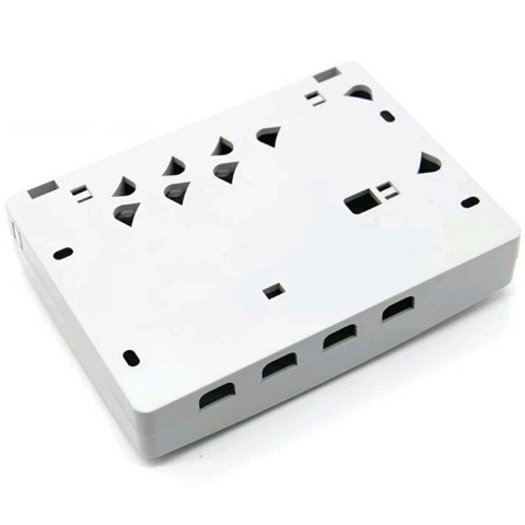 Caja F.O. de superficie PARA 4 adaptadores SC Simplex / LC Duplex