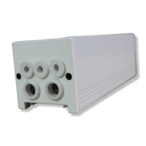 Perfil Sencillo PLUS BLANCO para 8 mecanismos de 45x45