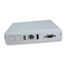 Caja multimedia metalica con conectores H-H de VGA, HDMI, USB-A/A y Mini-Jack. Incluir 2 tapas Ciega