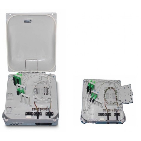 Caja F.O. de Exterior IP-65 CON LLAVE PARA 48 adaptadores SC Simplex