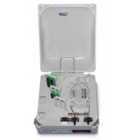 Caja F.O. de Exterior IP-65 CON LLAVE PARA 48 adaptadores SC Simplex