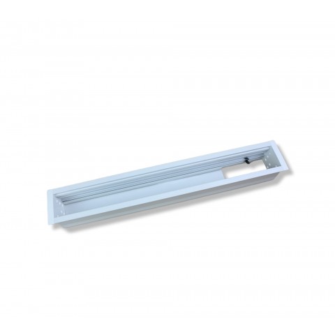 Perfil de empotrar en mesa SIN TAPA BLANCO de 8 mecanismos de 45x45