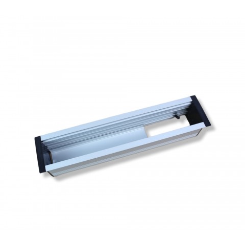 Perfil para empotrar en mesa SIN TAPA de 5 mecanismos de 45x45 útiles
