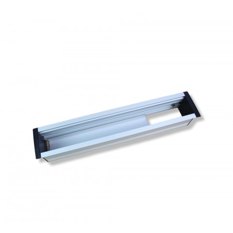 Perfil para empotrar en mesa SIN TAPA de 6 mecanismos de 45x45 útiles