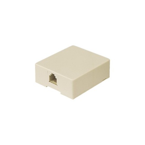 Roseta de Superficie sal. Lateral con 1 RJ-11 (4C/6V)