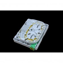 Caja F.O. de superficie VACIA GRANDE para 1 o 2 adaptadores SC Simplex / LC Duplex SIN alitas. Tamaño: 100x80x22 mm