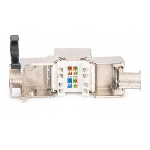 Conector RJ-45 Hembra CAT 8 FTP tipo 3M 180º Keystone (Grimpado sin Herramienta) tipo Tool-less