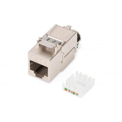 Conector RJ-45 Hembra CAT 8 FTP tipo 3M 180º Keystone (Grimpado sin Herramienta) tipo Tool-less
