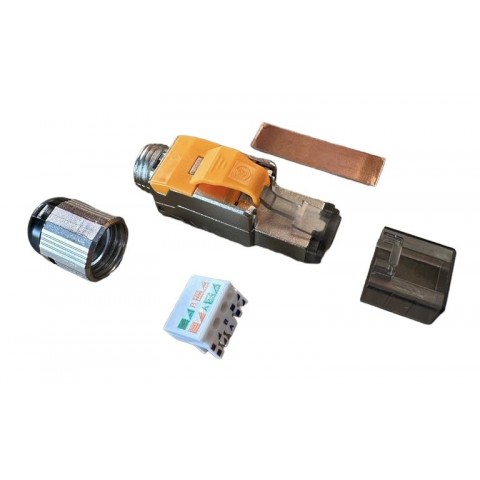 Conector RJ-45 MACHO CAT8 FTP Montaje SIN herramienta