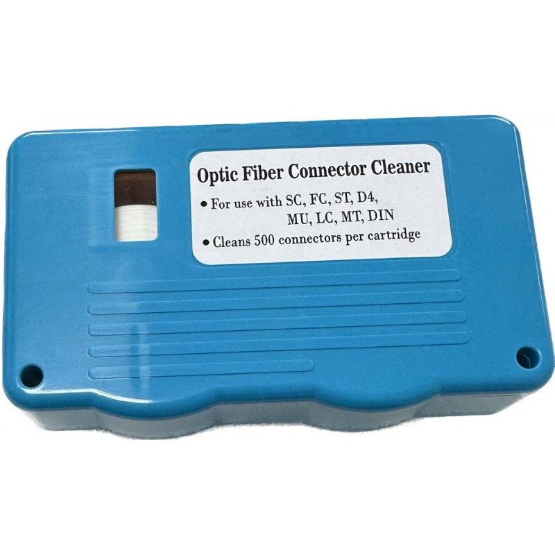 Limpiador F.O. tipo caja para conectores SC / LC / ST / FC / MU. +500 limpiezas.