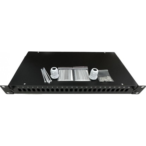Bandeja 19" Extraíble de F.O. para 24 ST-Simplex (Incl. Casete)