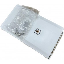 Caja F.O. de distribución y empalme para 8 SC Simplex / LC Duplex. Tamaño 235x125x50 mm
