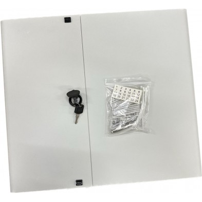 Caja F.O. de distribución y empalme Interior para 24 SC Simplex / LC DUPLEX. Tamaño 435x383x56 mm