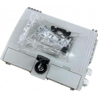 Caja F.O. de Exterior IP-65 CON LLAVE PARA 12 adaptadores SC Simplex / LC Duplex