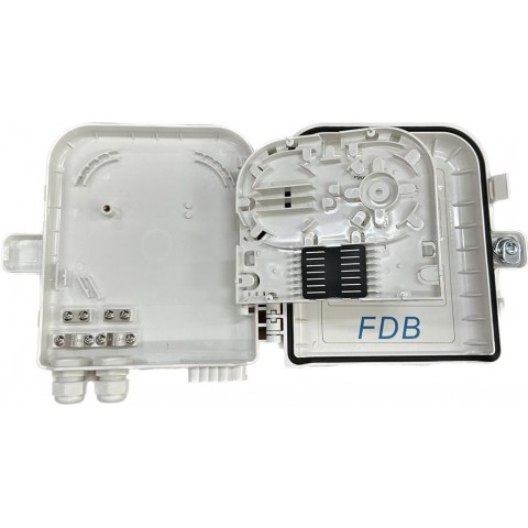 Caja F.O. de Exterior IP-65 PARA 8 adaptadores SC Simplex / LC Duplex