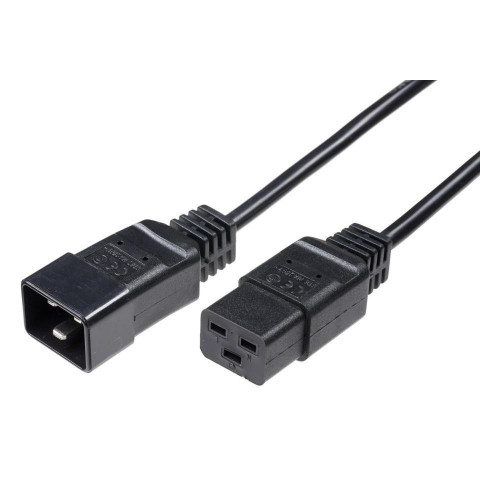Cable alimentación IEC C19 - IEC C20 NEGRO