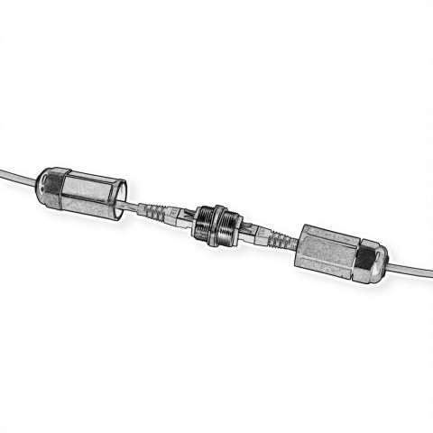 Adaptador RJ-45 IP-68 EXTERIOR Empalme CAT6A FTP