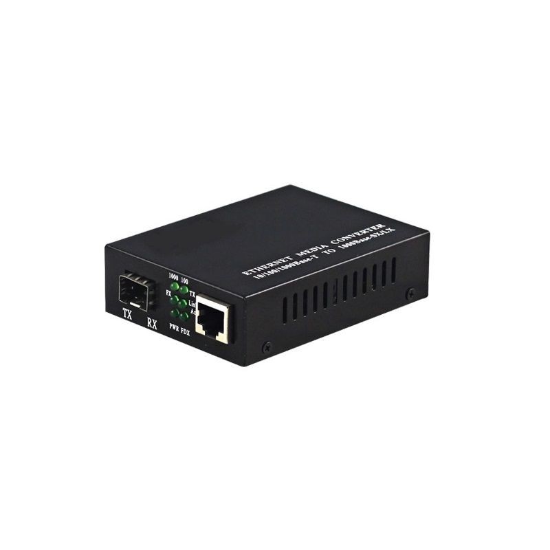 Convertidor F.O. GIGA 10/100/1000 RJ45 - 1000 SFP puerto